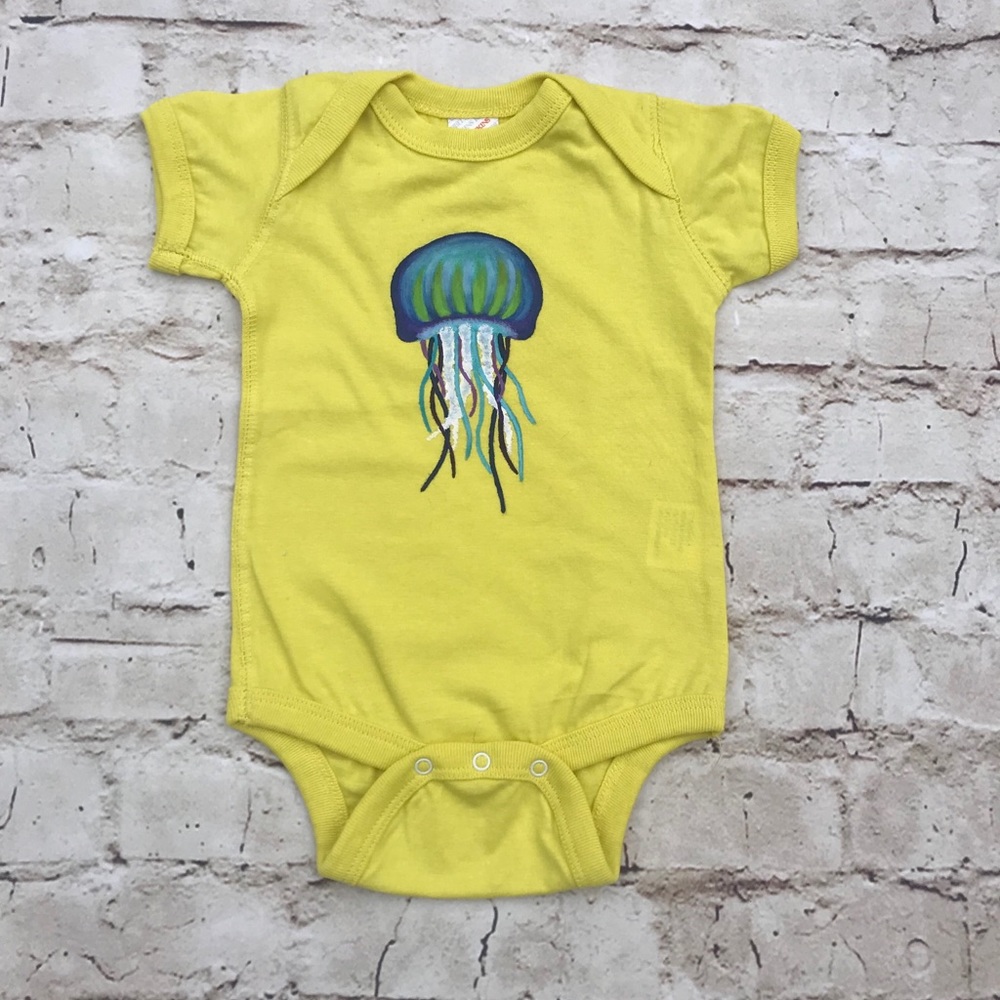 Rabbit Skins Baby Bodysuit 6 Months Jellyfish